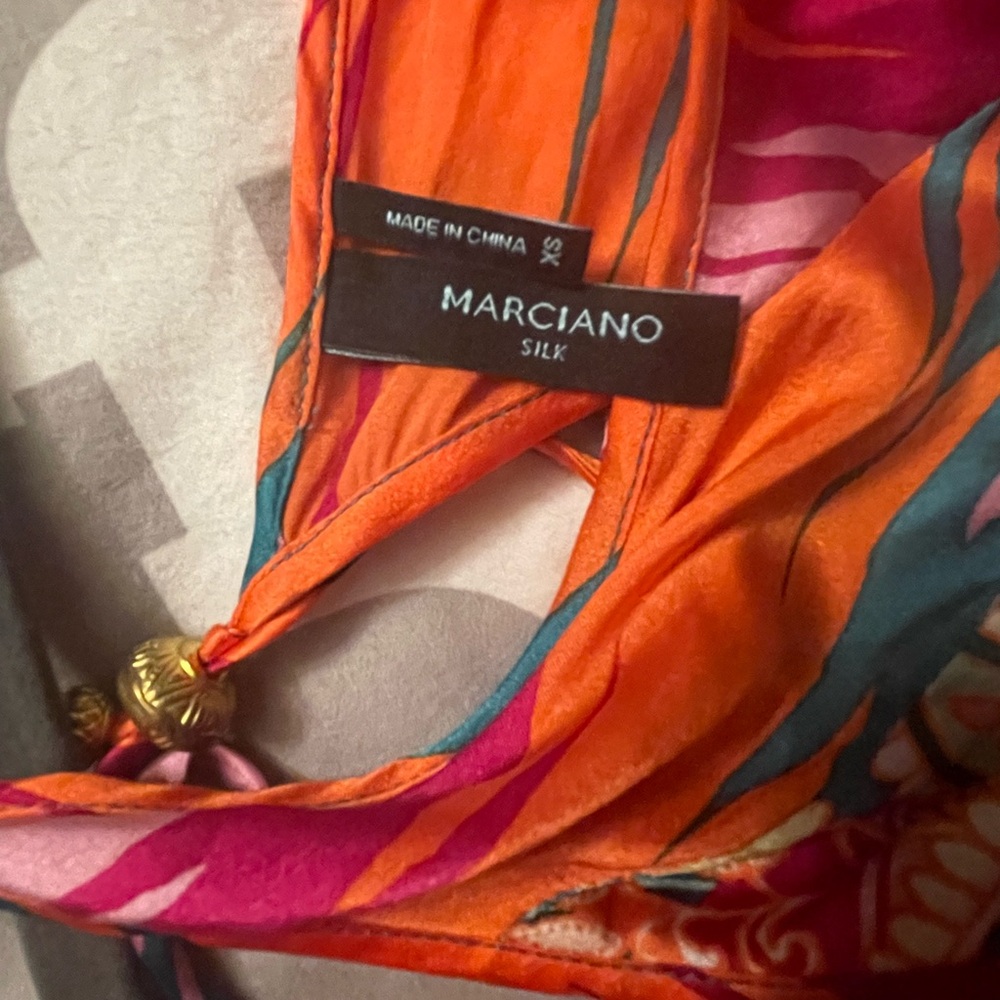 Marciano Multicolor Paisley Maxi Dress - Orange, Pink, Yellow, Blue - Picture 5 of 5